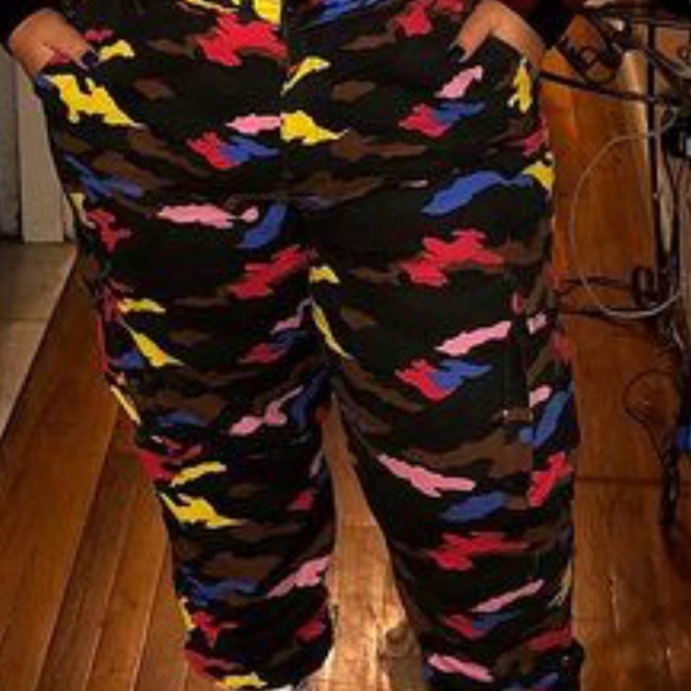 Forever 21+ Multi colored camo cargo jogger